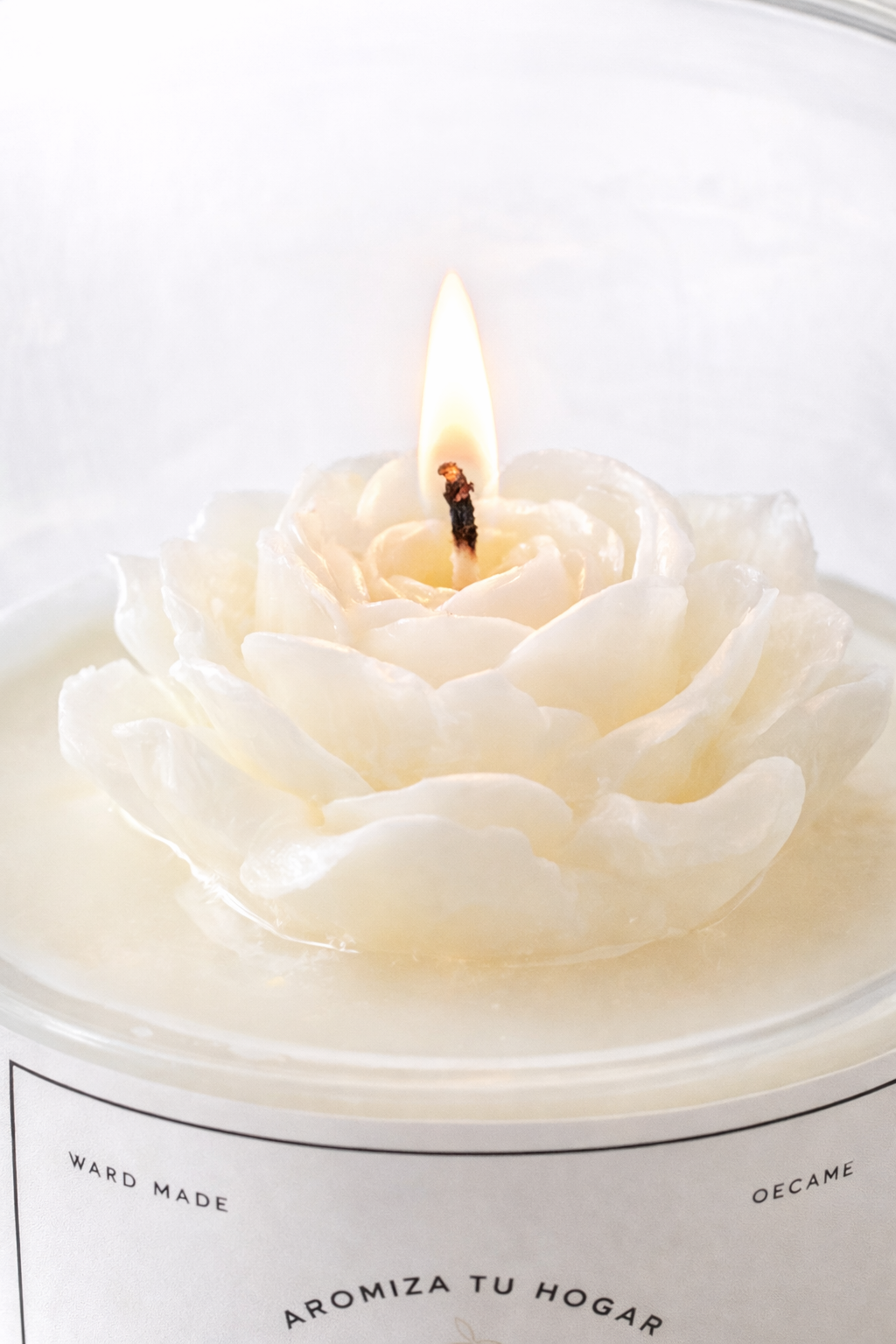 Vela aromática Lavander & Vainilla en contenedor de cristal