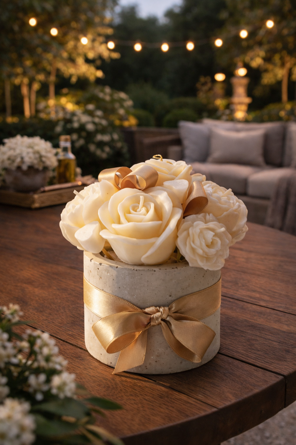 Colección Florilegio: Souvenir set de 5 pzas. Floral en Velas Decorativas