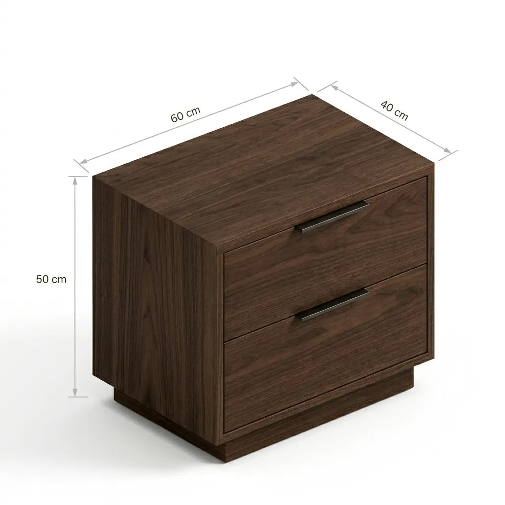 Buró Alver Nogal Minimalista · Diseño Lujo