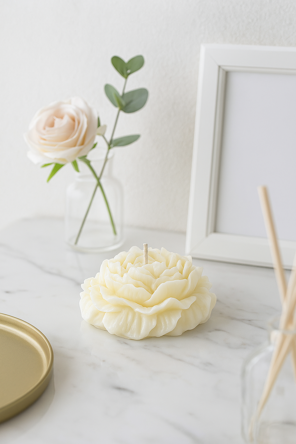 Colección Peonía: Velitas Souvenir para Eventos Elegantes