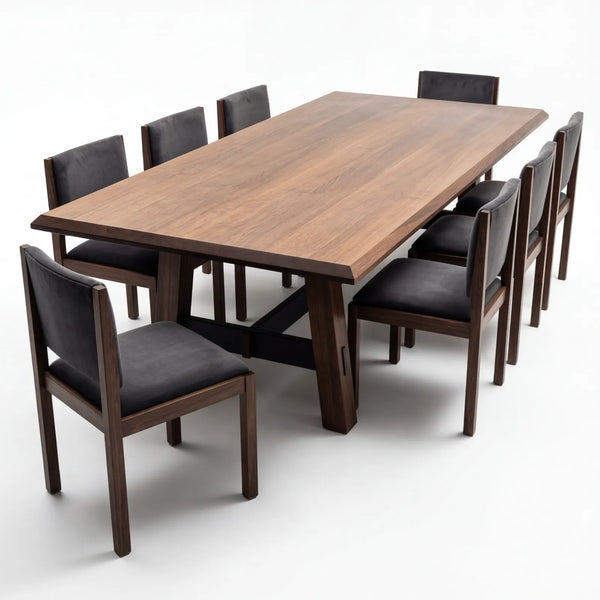 Comedor Hester en Nogal · Escultural