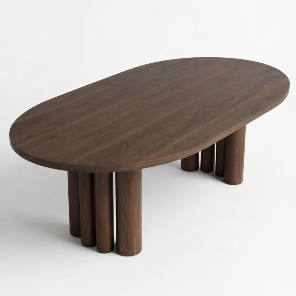 Mesa de Comedor Tyrian para 10 sillas en Nogal y Rosa Morada Sólida · Escultural
