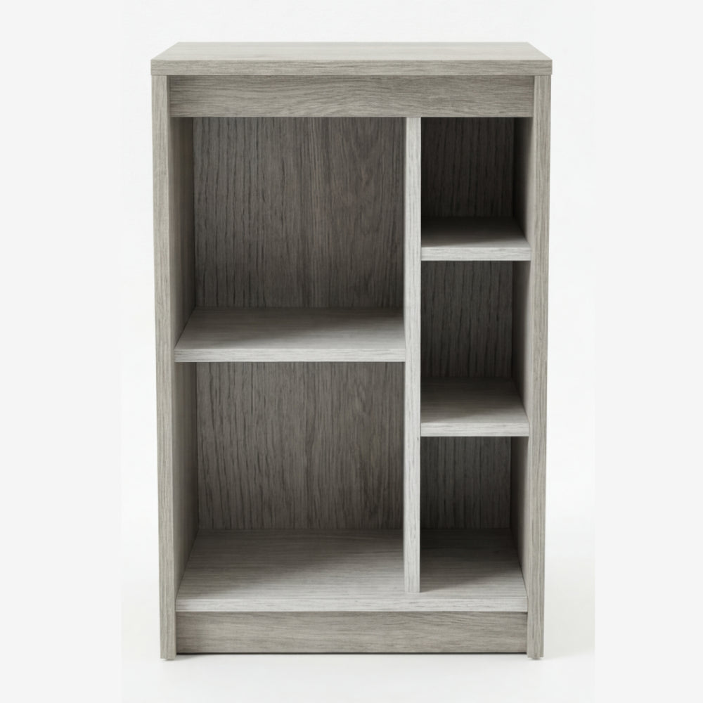 Mini Librero Asimétrico en Madera Natural · Arquitectónico