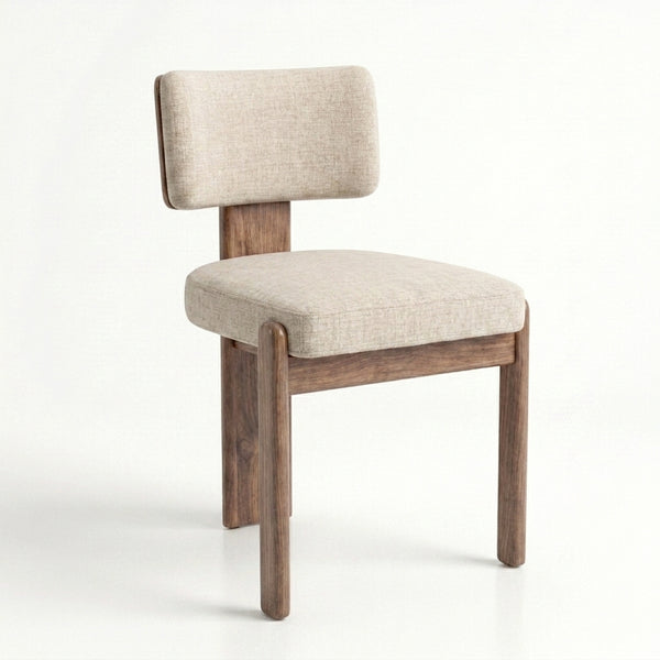 Silla Loris en Madera Sólida Rosa Morada en rosa morada y nogal, vista principal completa