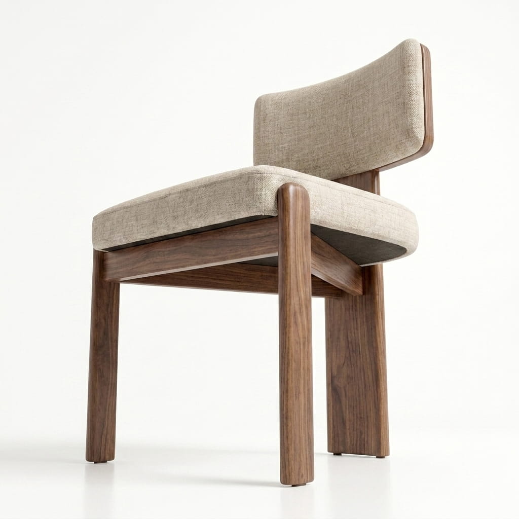 Silla Loris en Madera Sólida Rosa Morada · Escultural
