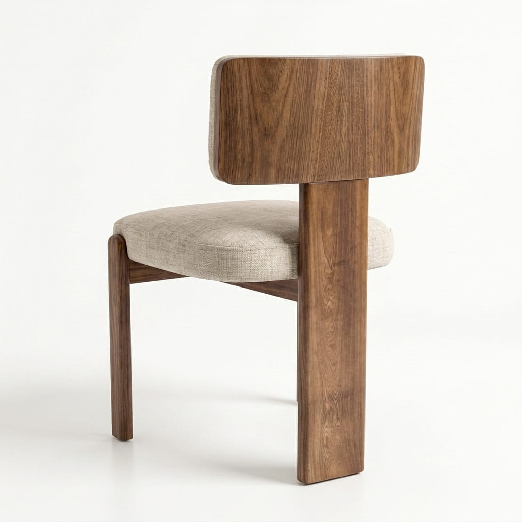 Silla Loris en Madera Sólida Rosa Morada · Escultural