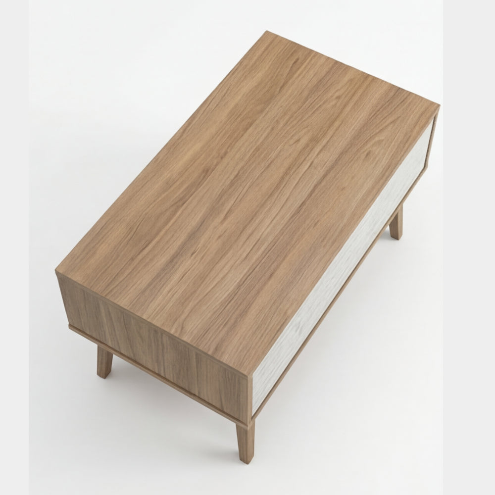 Mesa Centro Mid-Century en Madera Natural · Arquitectónico