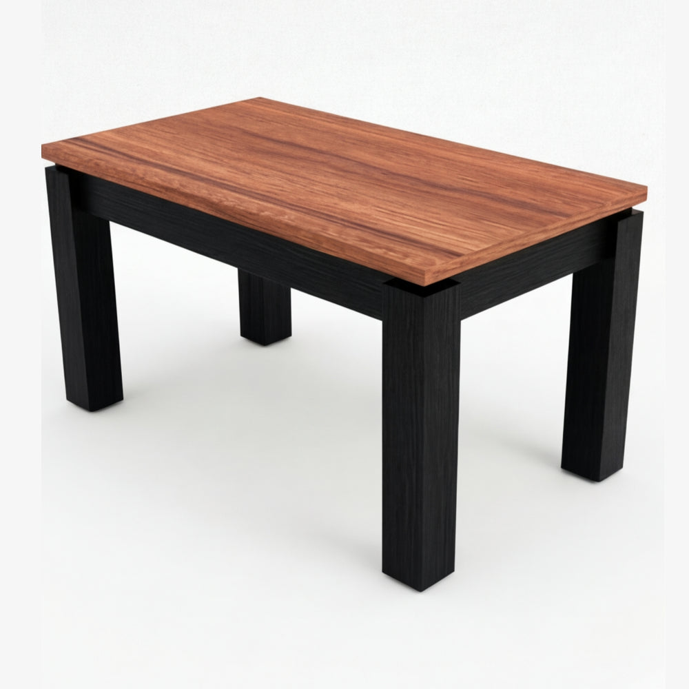 Mesa Centro Diseño Bi-Tono en Madera Natural Sólida · Escultural