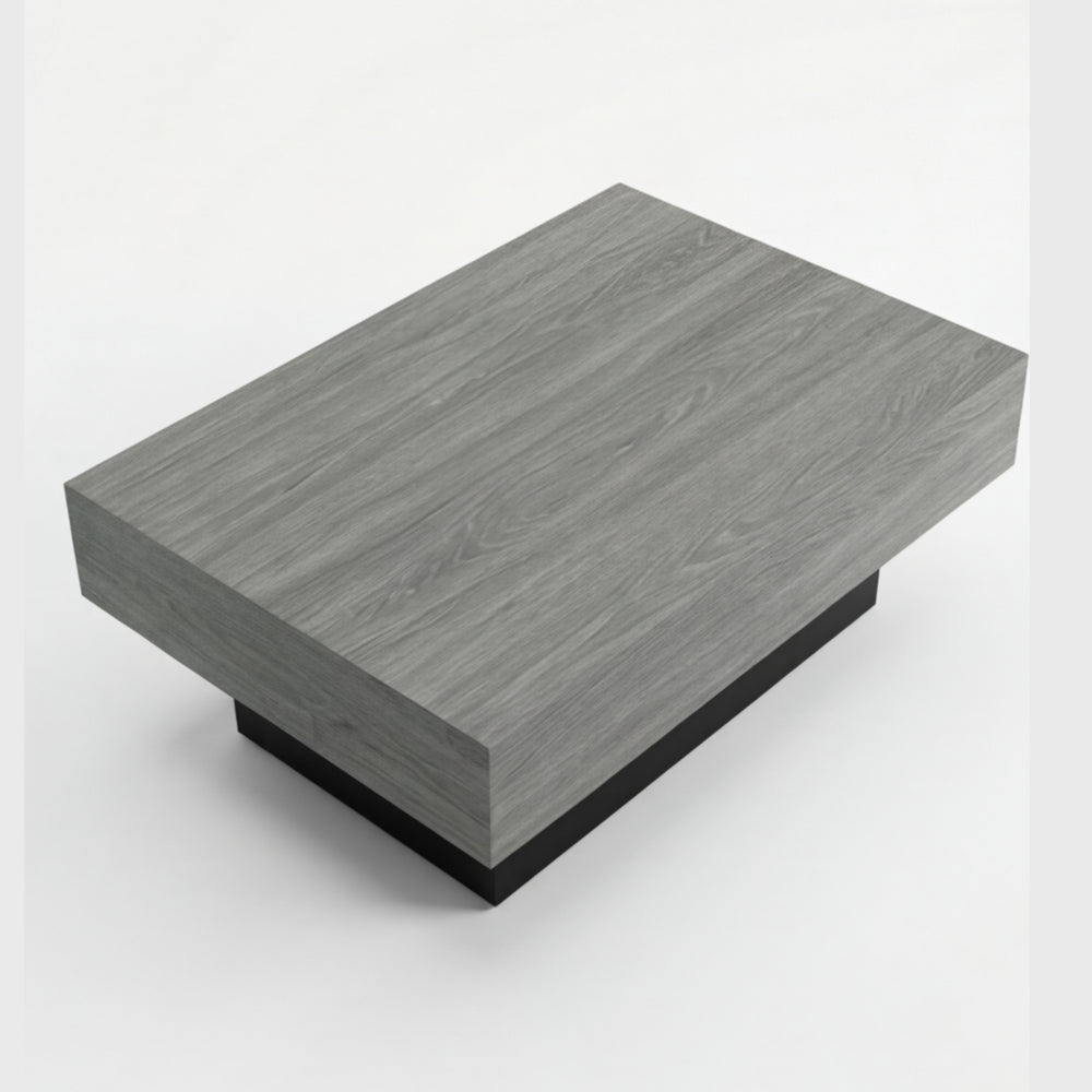 Mesa Centro Evo-Block en Madera Natural · Minimalista