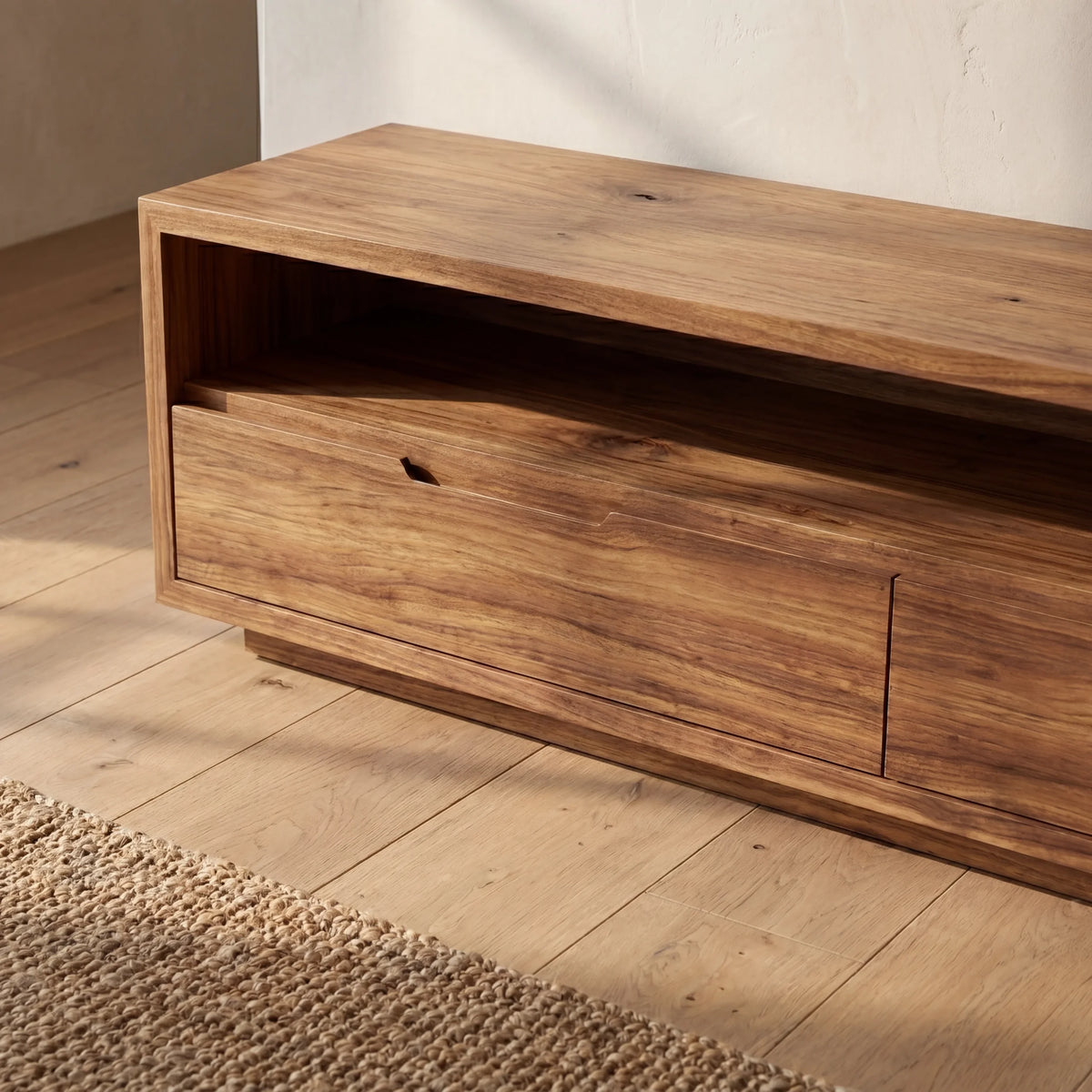 Mueble de TV Arven · Madera Exótica · Diseño Minimalista