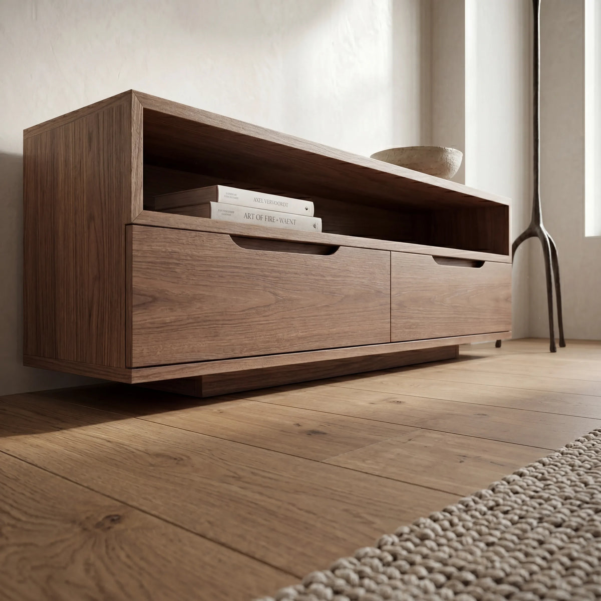 Mueble de TV Clyne | Nogal | Elegante Diseño Moderno
