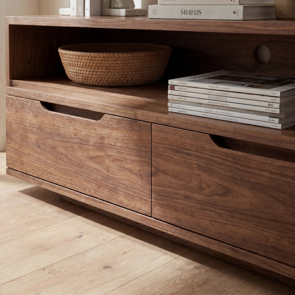 Mueble de TV Clyne | Nogal | Elegante Diseño Moderno