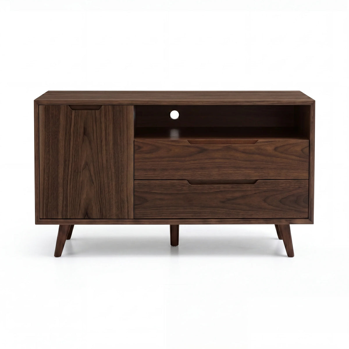 Mueble de TV Coren · Nogal y Rosa · Diseño Premium