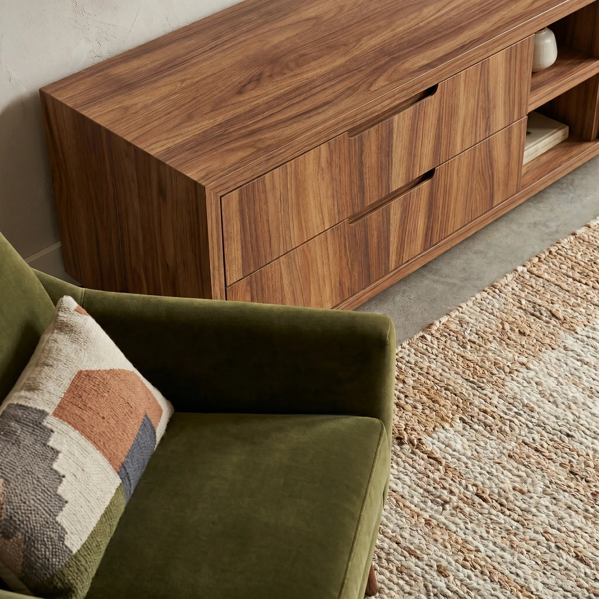 Mueble de TV Délan · Parota · Flotante Elegante