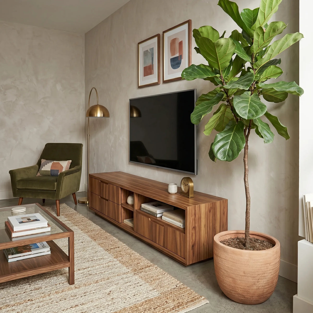 Mueble de TV Délan · Parota · Flotante Elegante