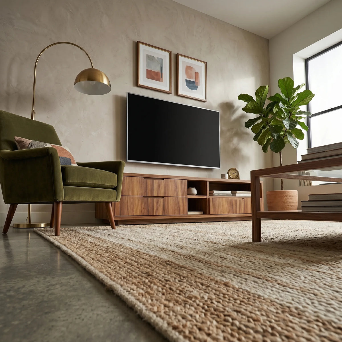 Mueble de TV Délan · Parota · Flotante Elegante
