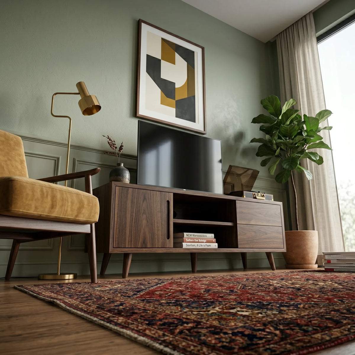 Mueble de TV Norvé | Nogal Elegante y Funcional