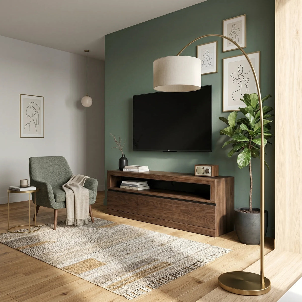 Mueble de TV Téron · Nogal · Elegancia Moderna