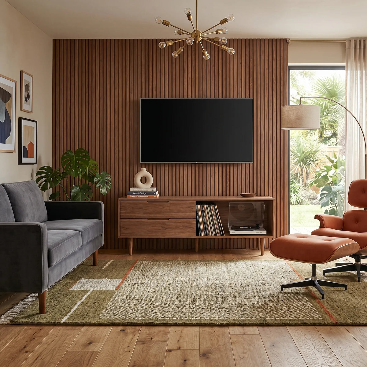 Mueble de TV Vénor Nogal · Diseño Minimalista Deluxe