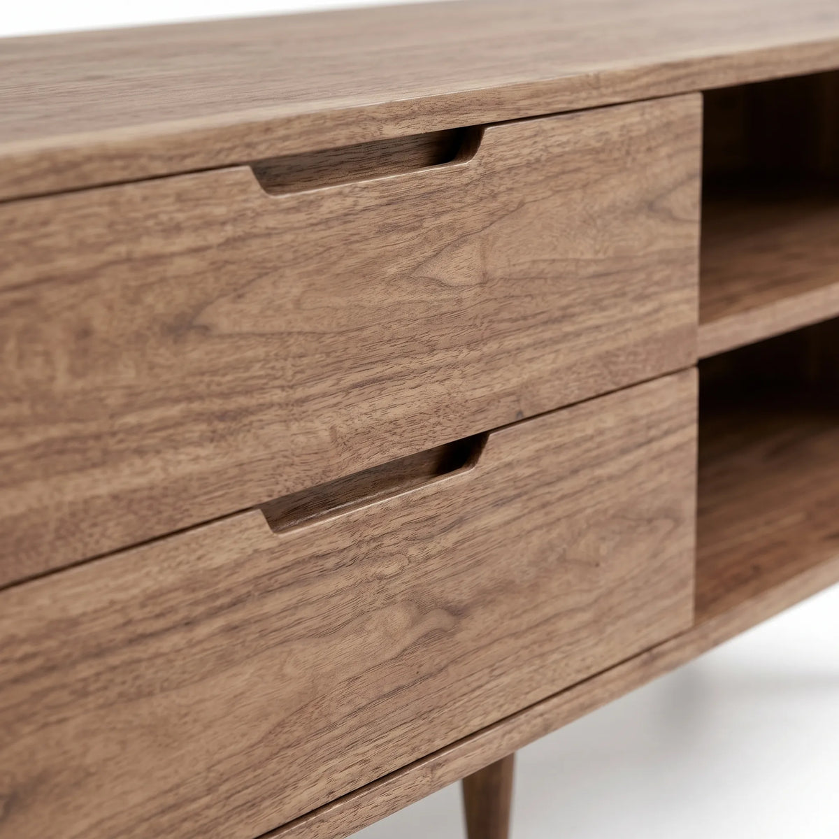 Mueble de TV Vénor Nogal · Diseño Minimalista Deluxe