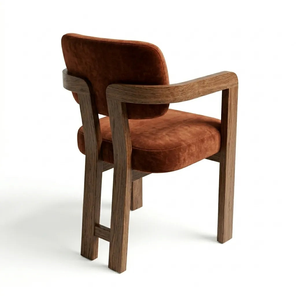 Silla Exalt en Rosa Morada Sólida y Terciopelo · Escultural