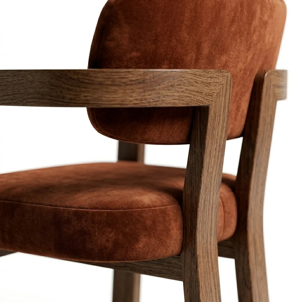 Silla Exalt en Rosa Morada Sólida y Terciopelo · Escultural