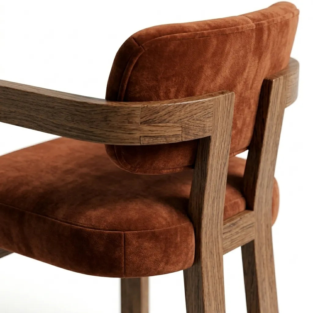 Silla Exalt en Rosa Morada Sólida y Terciopelo · Escultural