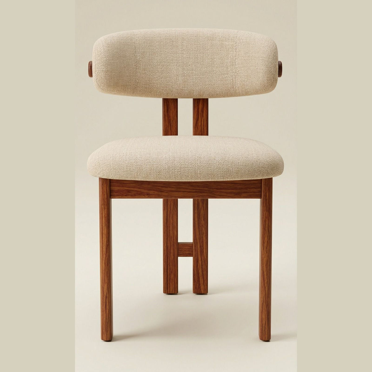 Silla Maren en Madera Sólida con Base Rosa Morada · Escultural