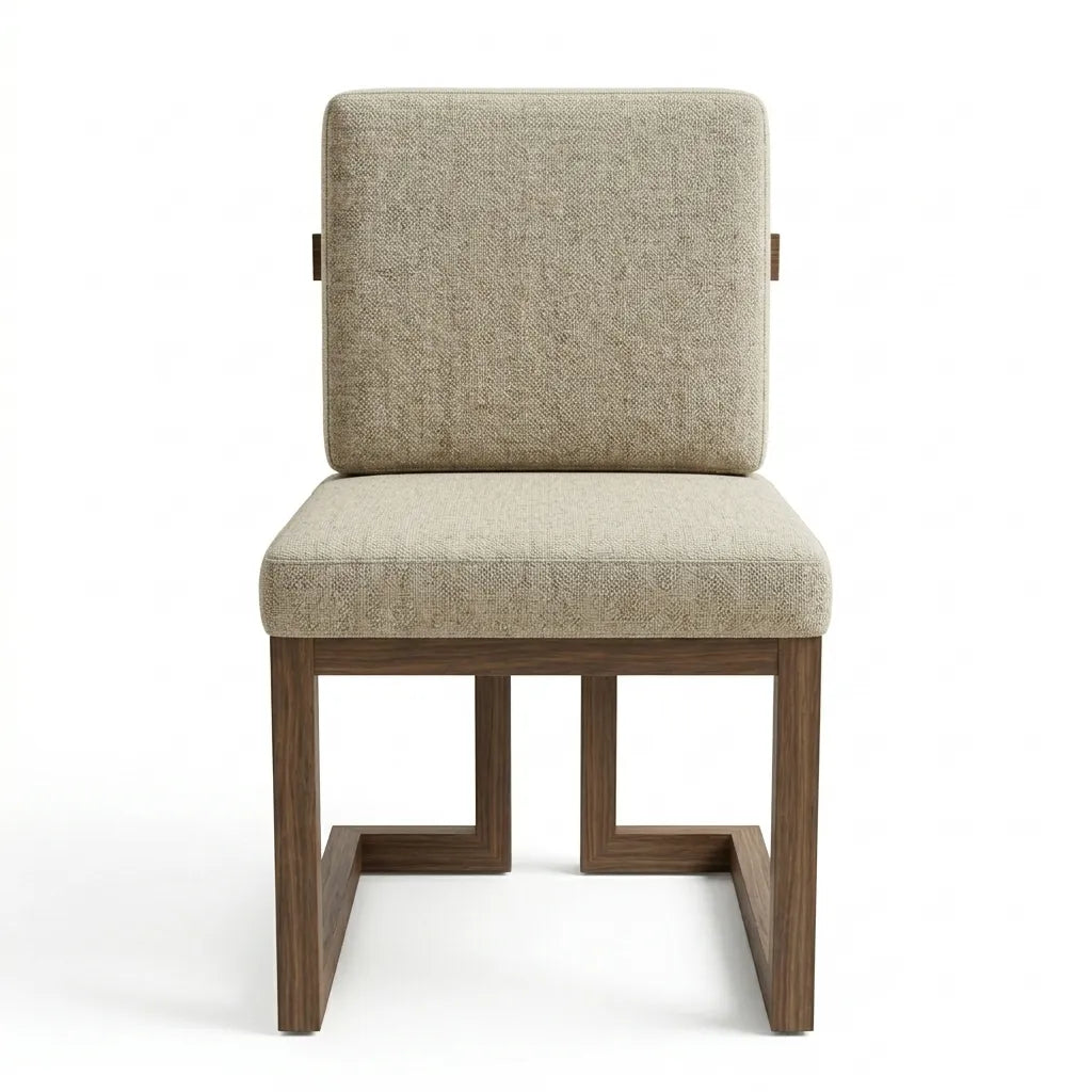 Silla Montel en Rosa Morada Sólida y Lino · Arquitectónico