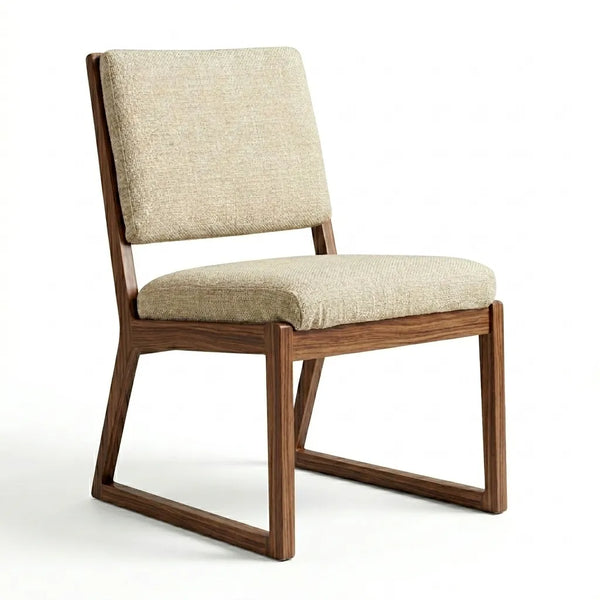 Silla Napoli en rosa morada y nogal, vista principal completa