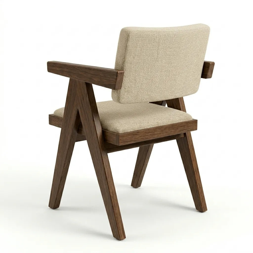Silla Quourom en Madera Sólida de Rosa Morada · Presencia Escultural