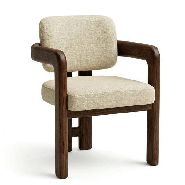 Silla Vesper en Madera Sólida Maciza en madera noble, vista principal completa