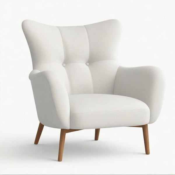 Sillón Morbido en madera noble, vista principal completa