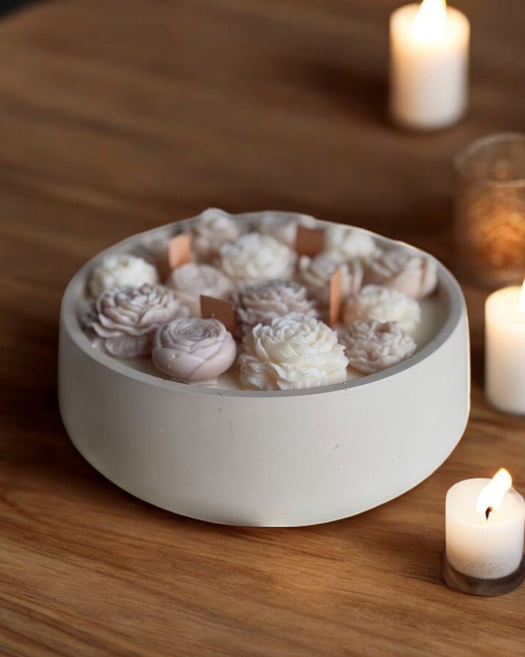 Mak Fleur: Velas Decorativas de Diseño Floral Elegante