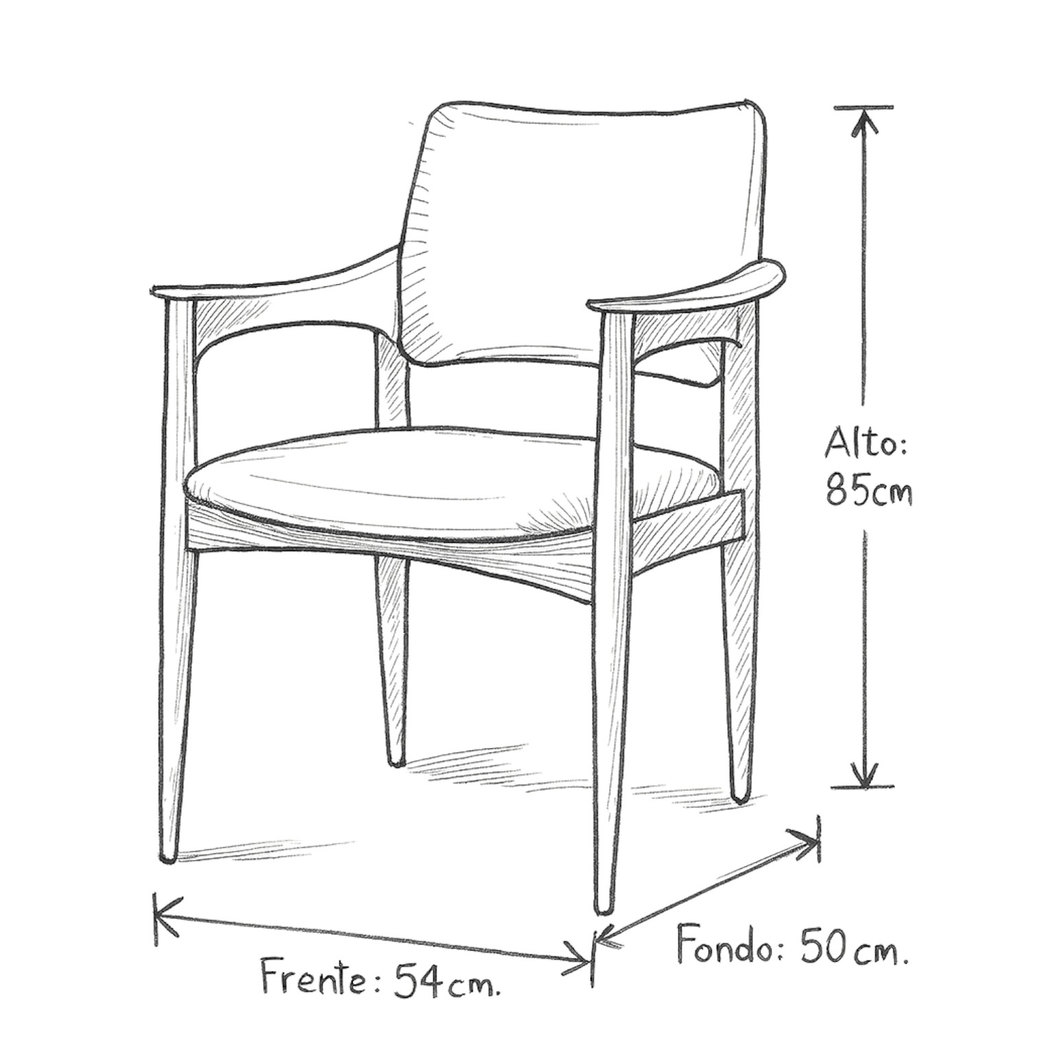 Boceto de diseño de la Silla Desiderio