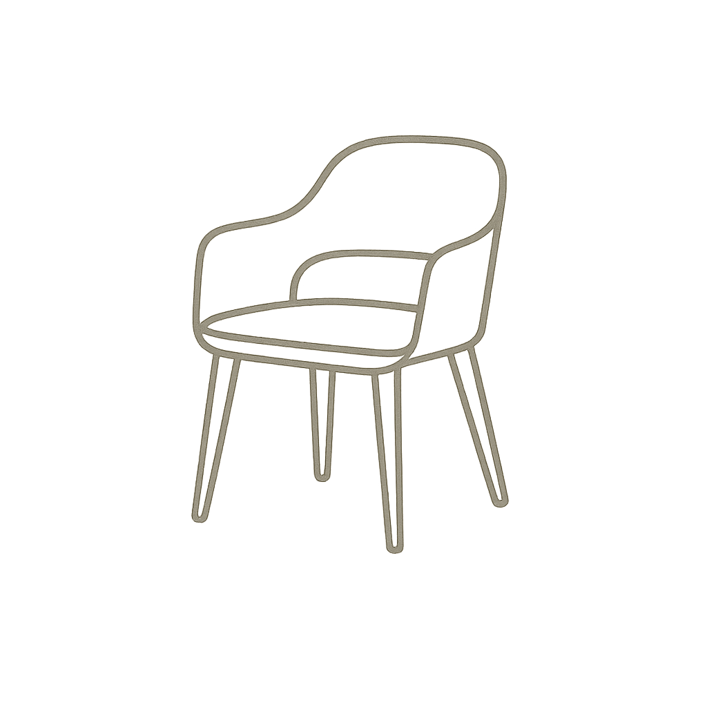Icono de silla de diseño