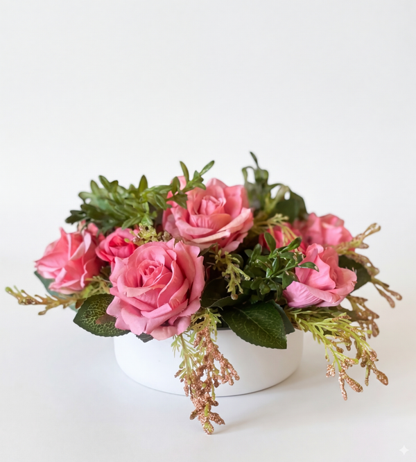Colección Pinky: Arreglo Floral de Centro de Mesa Elegante