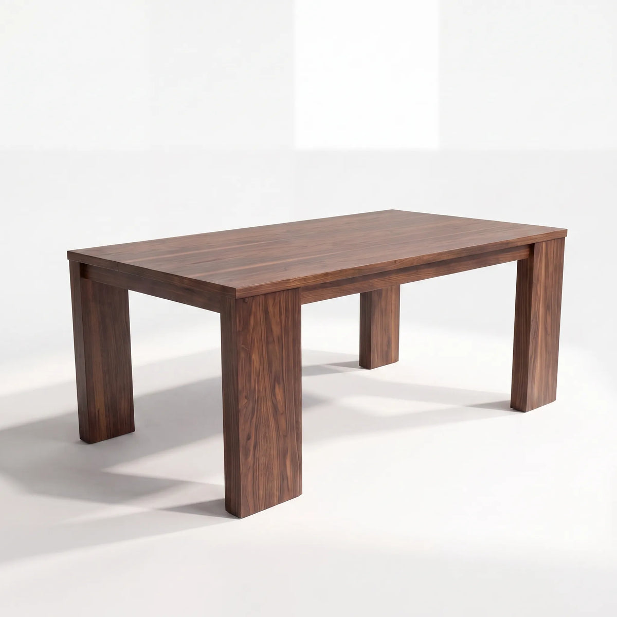 Comedor Escultural Monolith para 6 Personas en Nogal Macizo - Detalle de Ensamble | LEMICH Alta Ebanistería Residencial