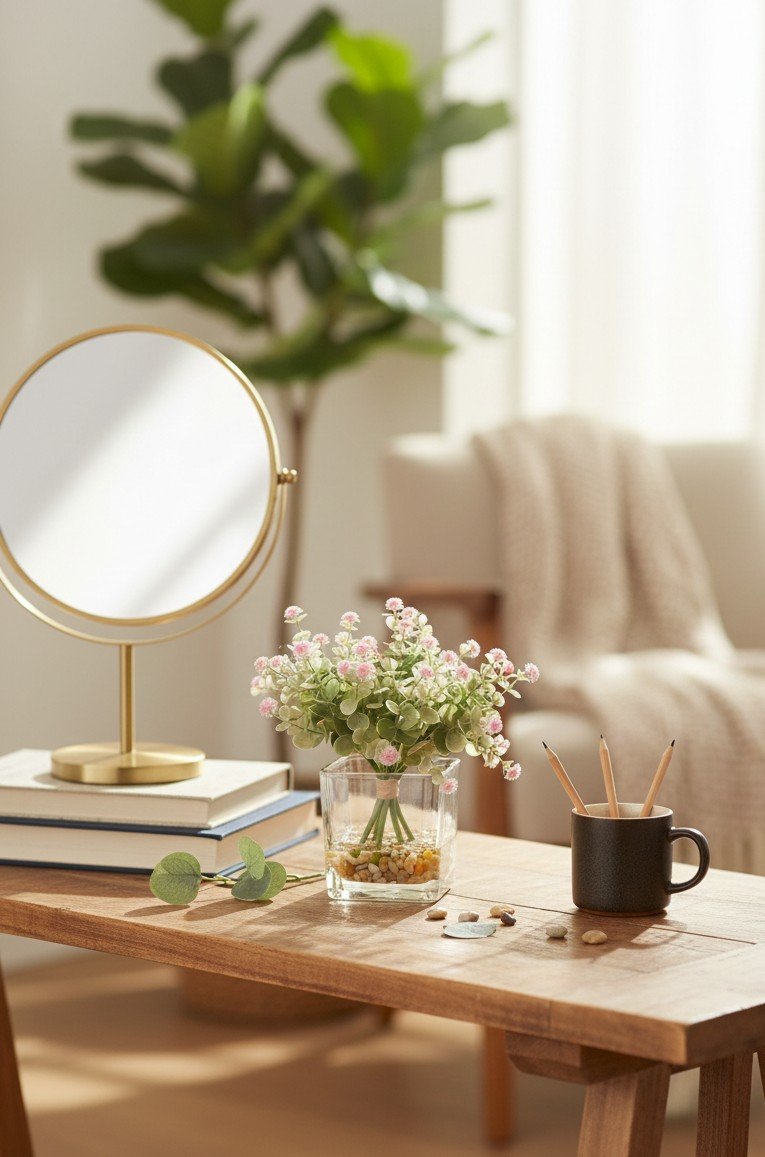 Éter | Arreglo Floral Artificial de Nube Rosa