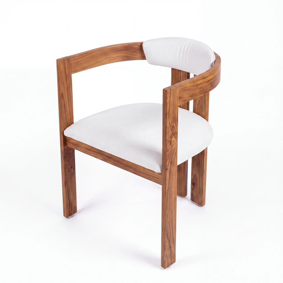 Sillón Ocasional de Autor en Nogal con Cojines Acolchados - Detalle de Ensamble | LEMICH Alta Ebanistería Residencial