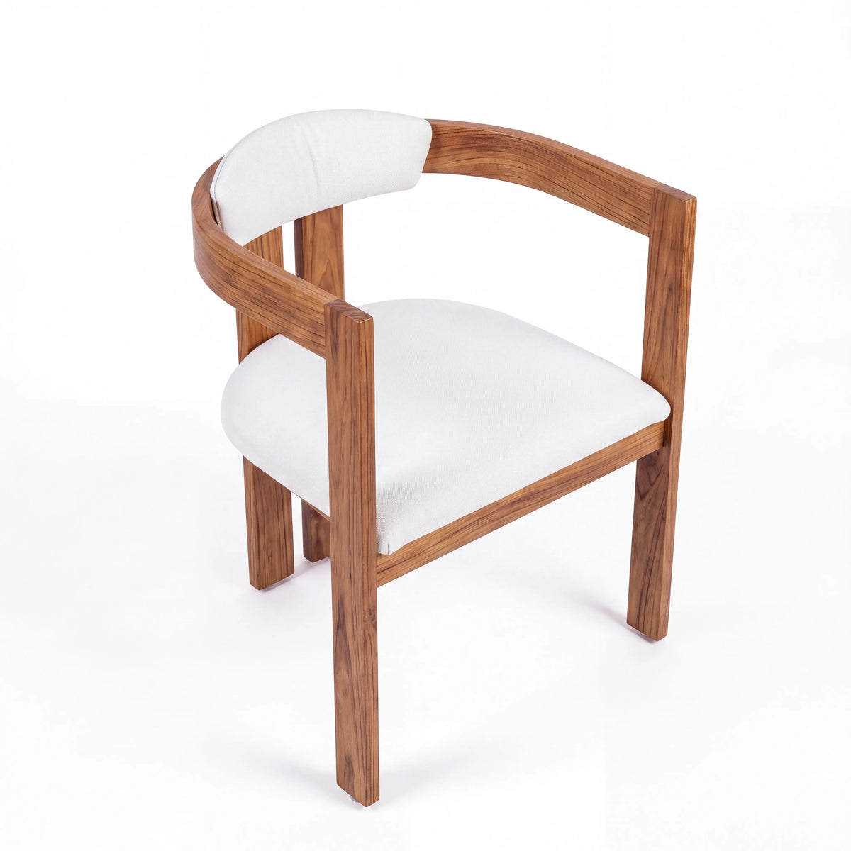 Sillón Ocasional de Autor en Nogal con Cojines Acolchados - Detalle de Ensamble | LEMICH Alta Ebanistería Residencial