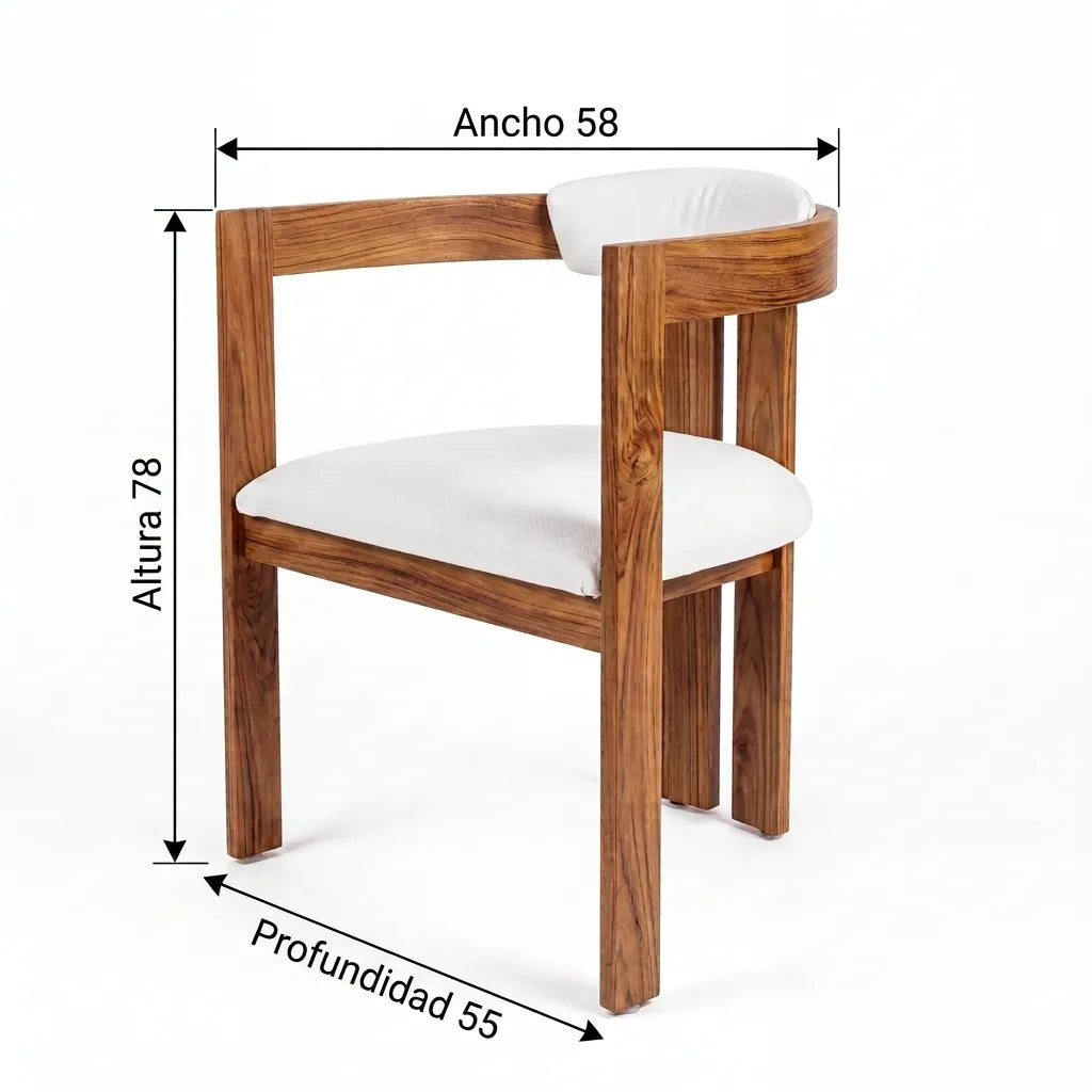 Sillón Ocasional de Autor en Nogal con Cojines Acolchados - Detalle de Ensamble | LEMICH Alta Ebanistería Residencial