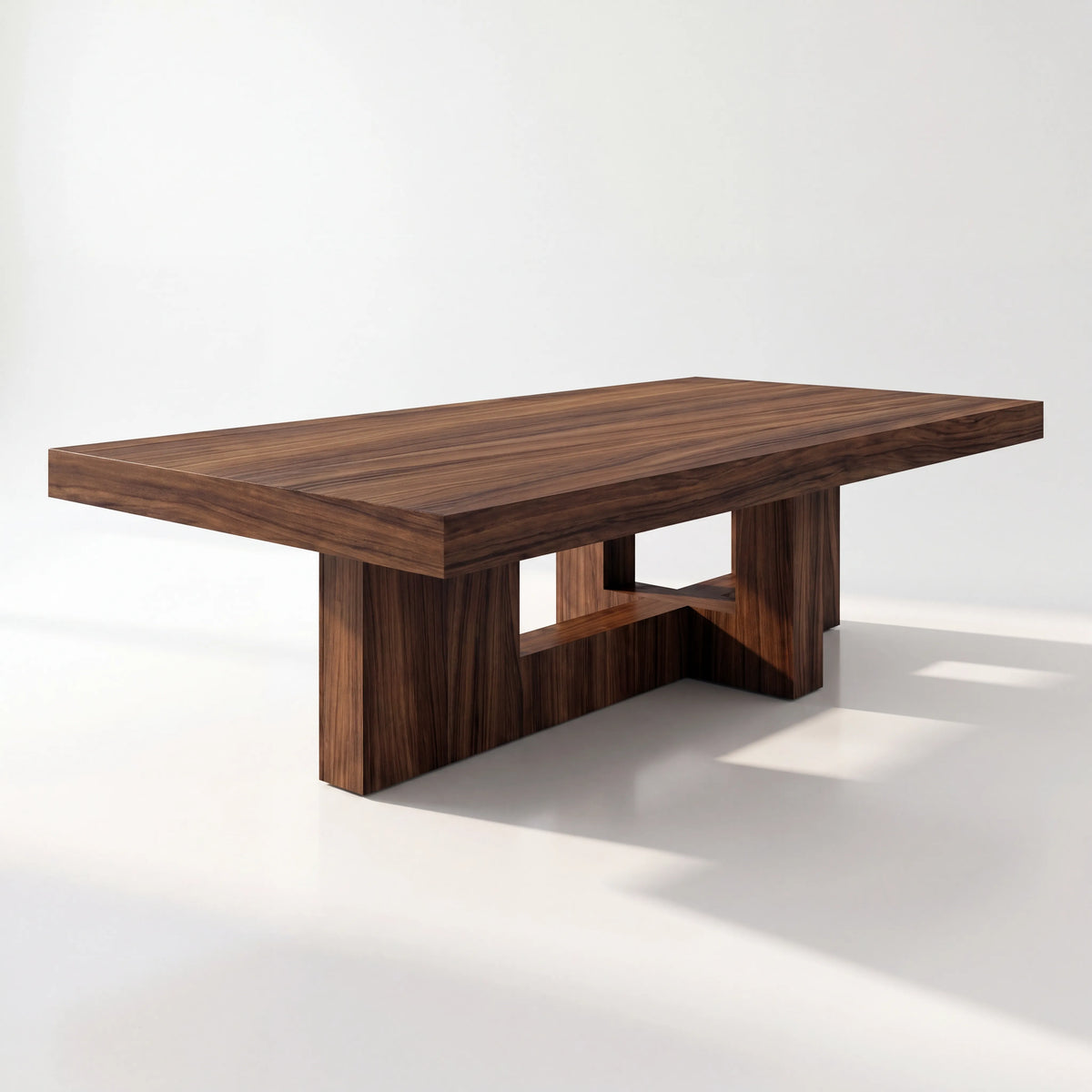 Mesa de Comedor Monumental en Nogal Americano con Base Escultórica - Hero Portada | LEMICH Alta Ebanistería Residencial