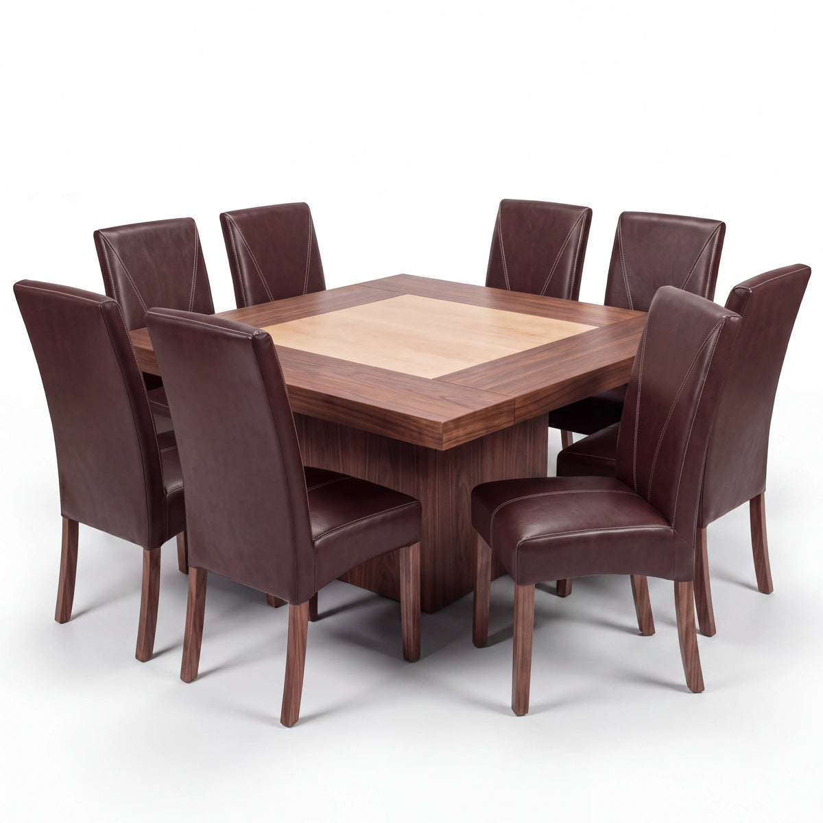 Comedor de 8 Sillas en Nogal Macizo y Tapiz Texturizado - Hero Portada | LEMICH Alta Ebanistería Residencial