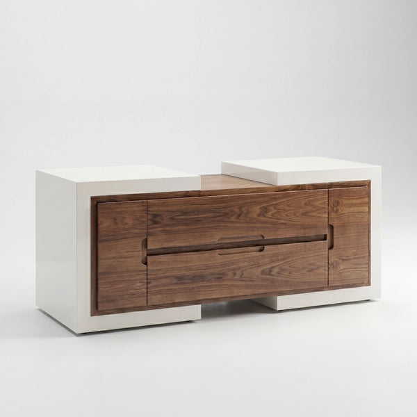 Credenza Buffet Stresa en Nogal con Tiradores Ocultos y 4 Puertas - vista alternativa