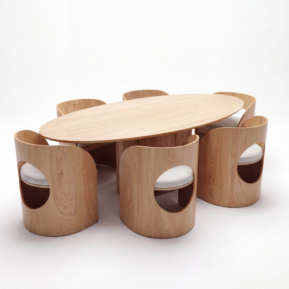 Comedor Residencial de 6 Sillas en Nogal de Diseño Contemporáneo - Hero Portada | LEMICH Alta Ebanistería Residencial