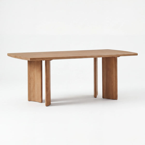 Mesa de Comedor Rectangular en Nogal con Patas Angulares de Diseño - Ambientada | LEMICH Alta Ebanistería Residencial