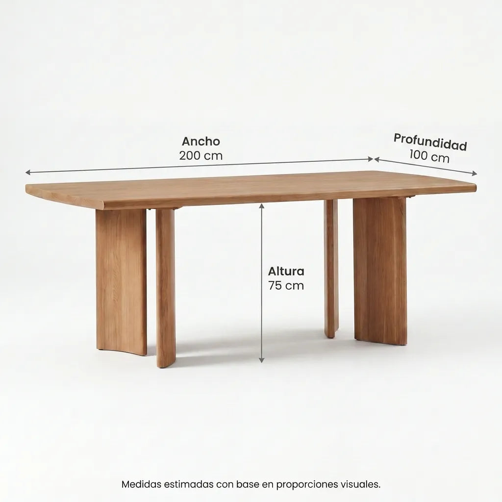 Mesa de Comedor Rectangular en Nogal con Patas Angulares de Diseño - Detalle de Ensamble | LEMICH Alta Ebanistería Residencial