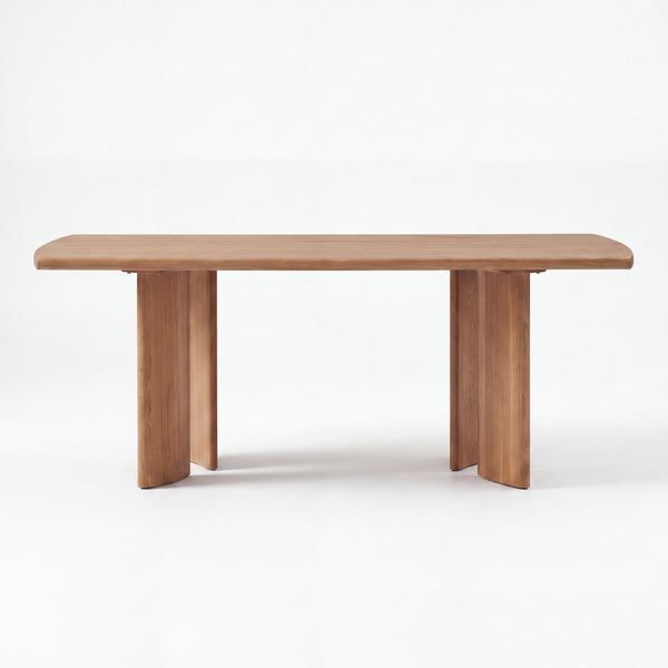 Mesa de Comedor Rectangular en Nogal con Patas Angulares de Diseño - Hero Portada | LEMICH Alta Ebanistería Residencial