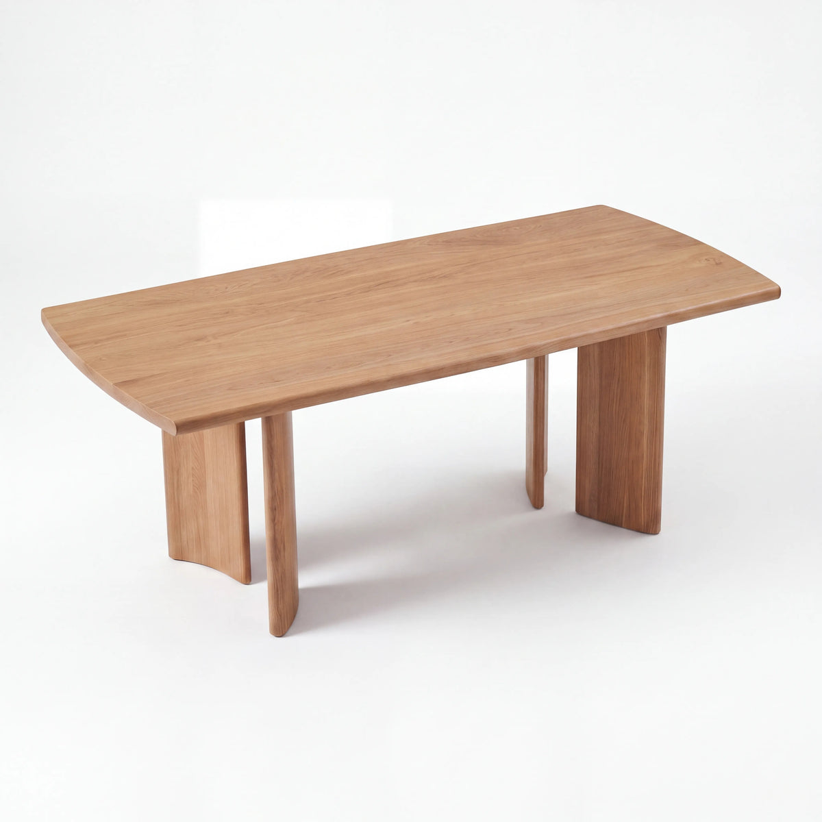 Mesa de Comedor Rectangular en Nogal con Patas Angulares de Diseño - Detalle de Ensamble | LEMICH Alta Ebanistería Residencial